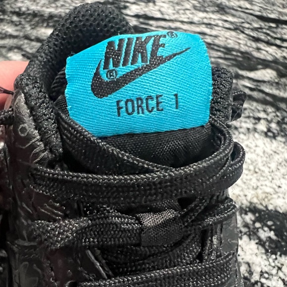 Space Jam x Air Force 1 '07 TD 'Computer Chip' Black Sneakers For Baby Size 4C - Picture 9 of 12